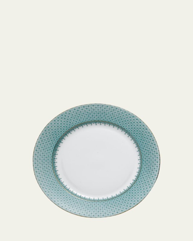 Green Lace Dessert Plate